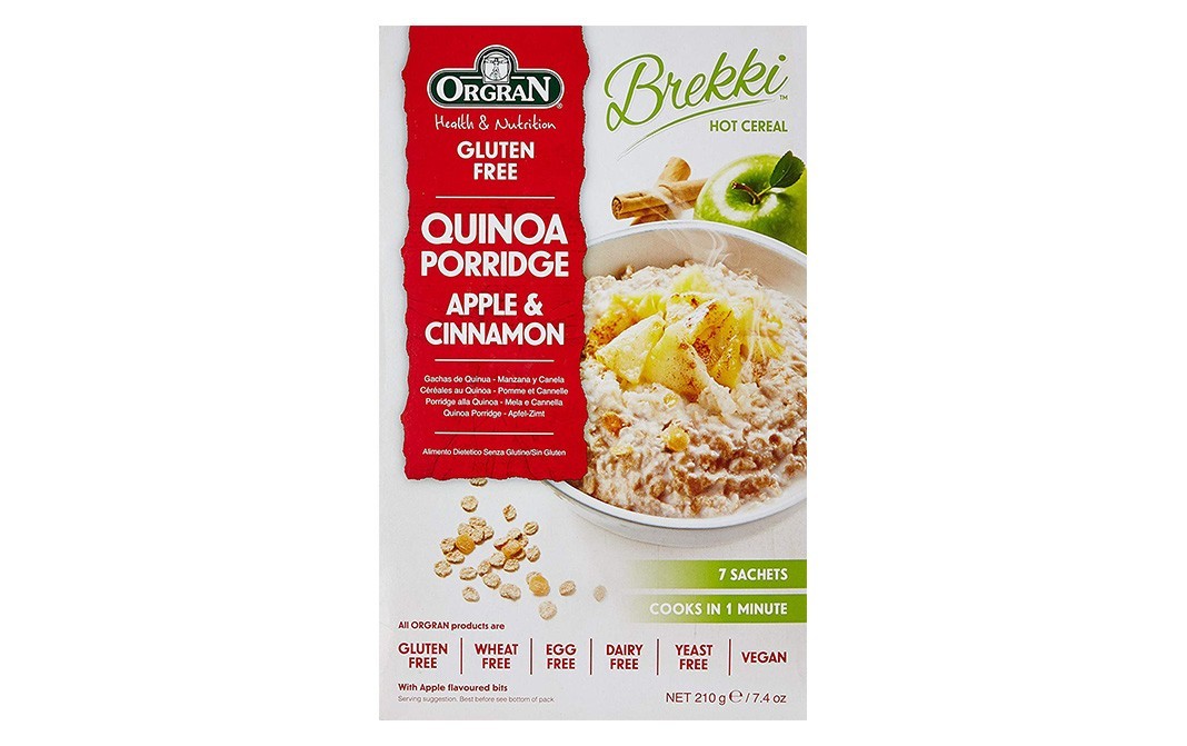Orgran Quinoa Porridge Apple Cinnamon Gluten Free   Pack  210 grams